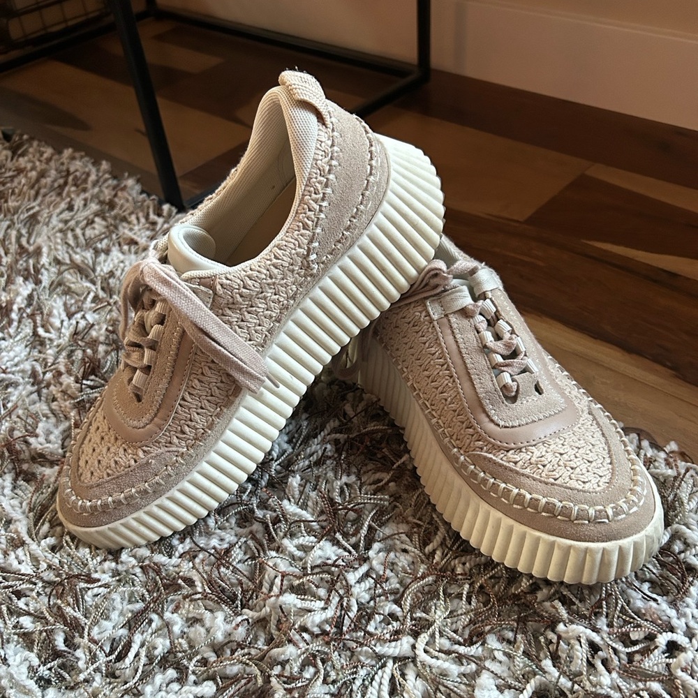 Dolce Vita Dolen Sneakers Sandstone Knit Size 8